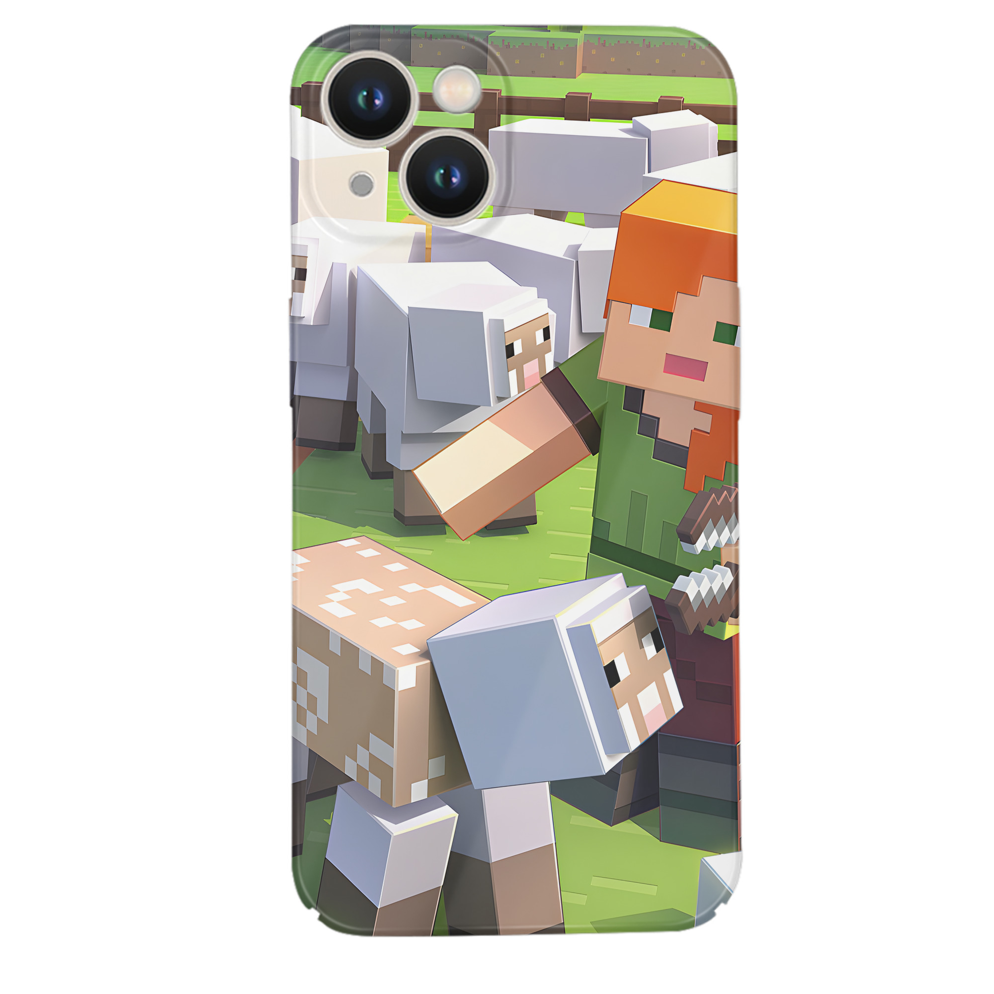 （画像用） マインクラフト ブロックの世界 Minecraft MC Block world 【iPhone 14シリーズ対応】ハードケース